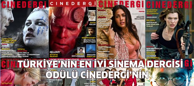 Türkiyenin En İyi Sinema Dergisi Ödülü Cinedergi'nin oldu
